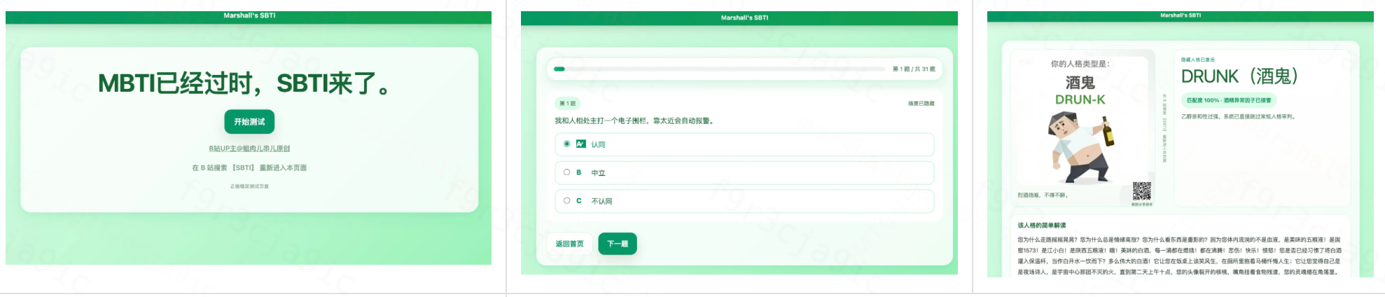 SBTI-test 示例图